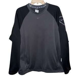 Nike Therma-Fit Black and Gray Raglan Sweatshirt